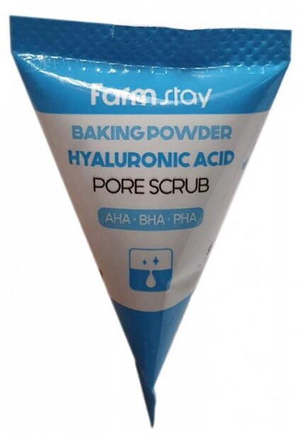 Скраб для очищения пор FarmStay Baking Powder Hyaluronic Acid в пирамидках 25шт*7г - фото №5