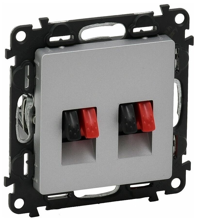 фото Legrand 753678 Valena LIFE. Аудиорозетка с пружинными зажимами, с лицевой панелью. Двойная.