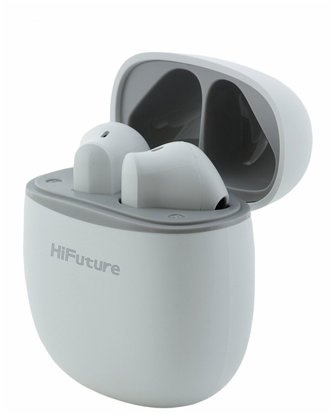 Беспроводные bluetooth наушники HiFuture TWS ColorBuds White, блютуз гарнитура с микрофоном, наушники для iPhone/Android с зарядным футляром/кейсом