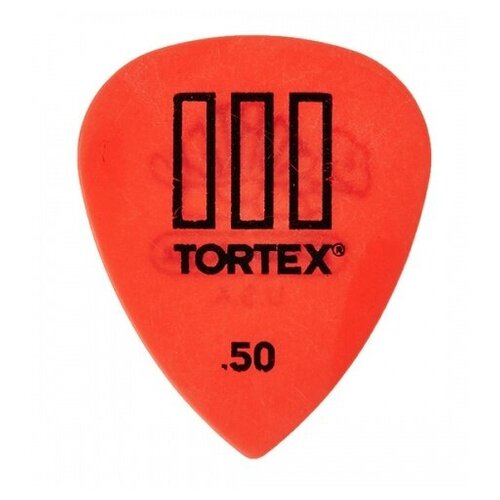 462P.50 Tortex III Медиаторы 12шт, толщина 0,50мм, Dunlop dunlop 482p 50 tortex® pitch black jazz iii набор черных медиаторов 0 50мм упаковка 12шт