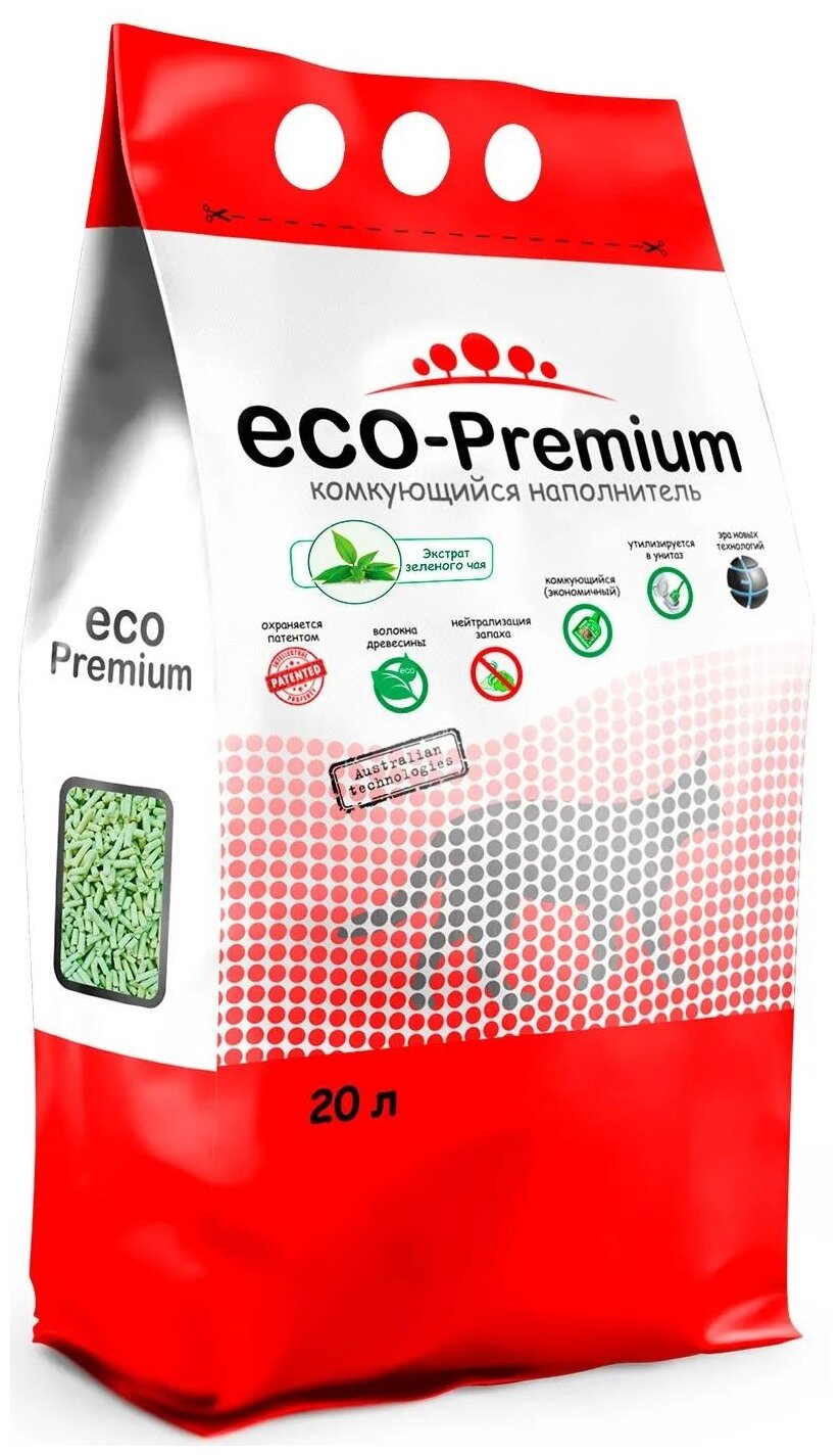 Комкующийся наполнитель ECO-Premium Green 129422