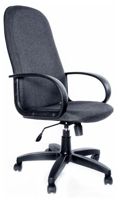 Кресло компьютерное Евростиль, офисное кресло Бюджет, ткань серая