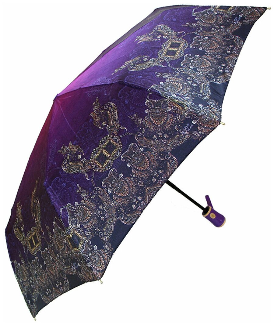 Женский складной зонт Popular Umbrella автомат 1265/Аметистовый