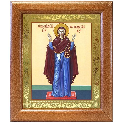Икона Божией Матери Нерушимая Стена, в широкой рамке 19*22,5 см икона божией матери нерушимая стена в широкой рамке 19 22 5 см