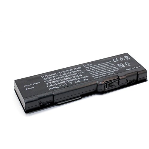 Аккумуляторная батарея для ноутбука Dell Inspiron 6000, 9200 5200mAh OEM черный