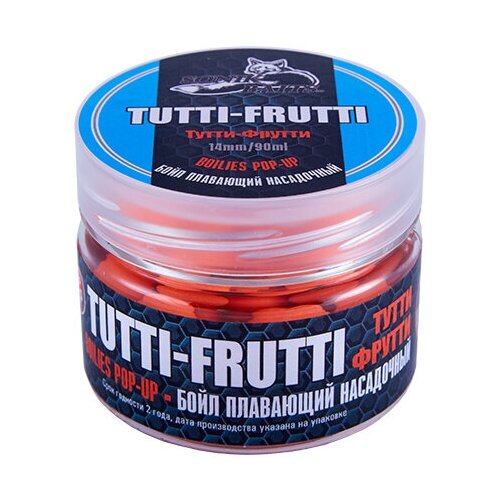 Бойлы насадочные плавающие Sonik Baits TUTTI FRUTTI Fluo Pop-ups 14 мм 90мл (Тутти-Фрутти) омега 3 уник тутти фрутти капс жеват 45