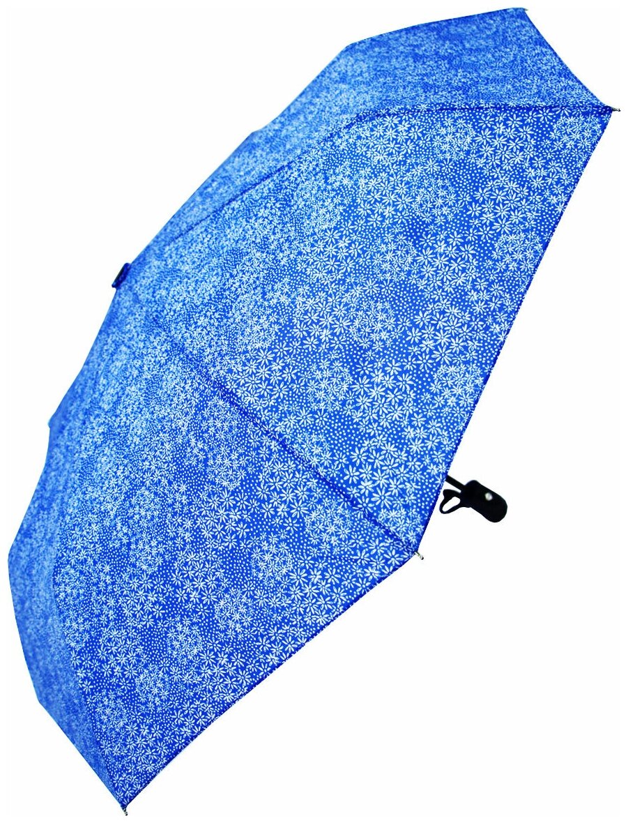 Женский складной зонт RAIN-PROOF автомат 0005/синий