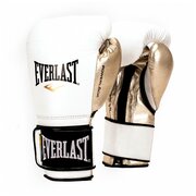 Перчатки тренировочные Everlast Powerlock 12oz белый /золотой