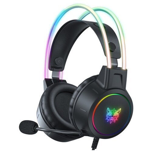 Игровые наушники Onikuma X13 Cyber Pink розовые с RGB подсветкой 3190₽