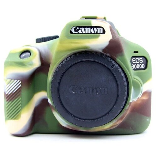 Защитный силиконовый чехол MyPads для фотоаппарата Canon 3000D/ 4000D ультра-тонкая полимерная из мягкого качественного силикона хаки