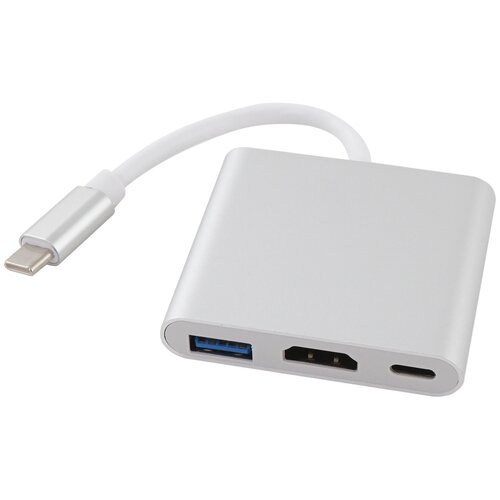 Переходник Type-C на Type-C PD HDMI 4K USB 30 серебристый 90000₽