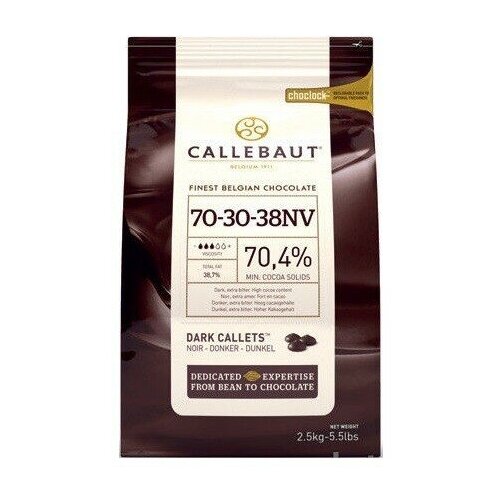 Шоколад Callebaut горький 70,5% 2,5кг для фонтана и фондю