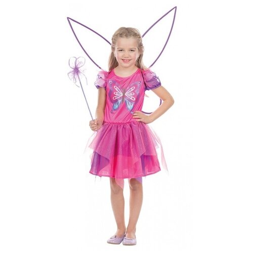 фото Детское платье розовой бабочки (11214), 128 см. rubie's