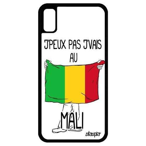 фото Противоударный чехол на телефон // apple iphone xr // "еду на мали" надпись страна, utaupia, белый
