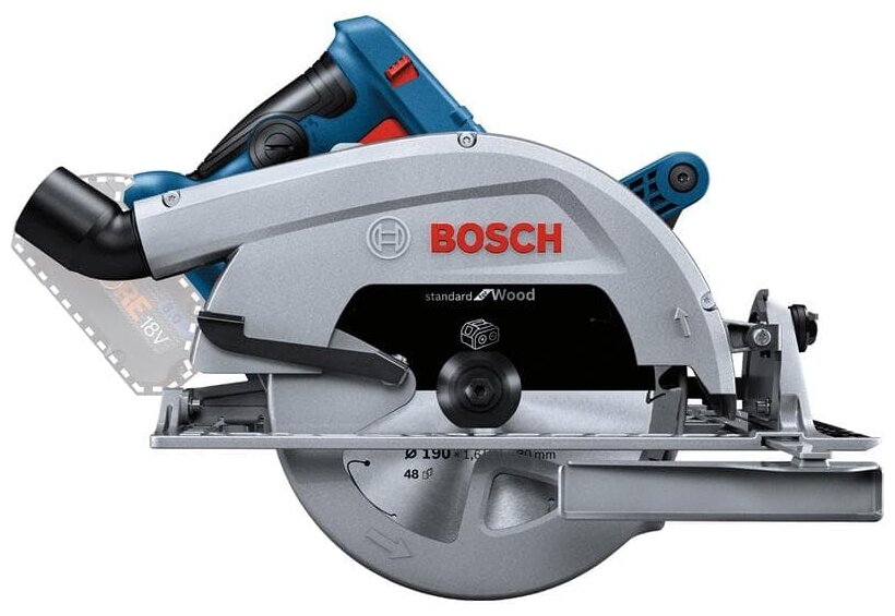 Пила дисковая аккумуляторная BOSCH GKS 18V-68 C (без АКБ и ЗУ) 06016B5000 - фотография № 4