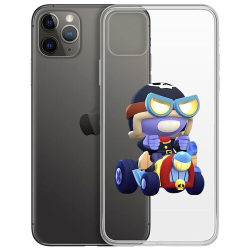 фото Чехол-накладка clear case brawl stars-безумный карл для iphone 11 pro max krutoff group