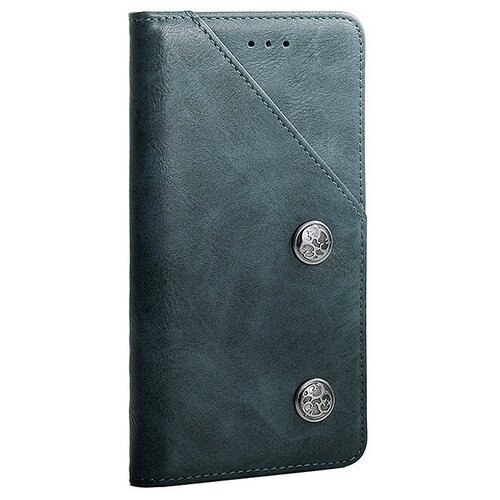 фото Чехол-книжка mypads для motorola moto z3 play креативный крафтовый ретро футляр азиатский стиль ручной работы c декоративными пуговицами и визитницей серый