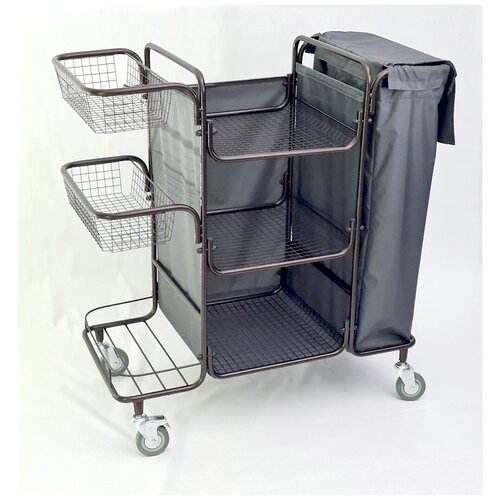 Тележка олдак разборная для горничной, ТГР 1 серый мешок