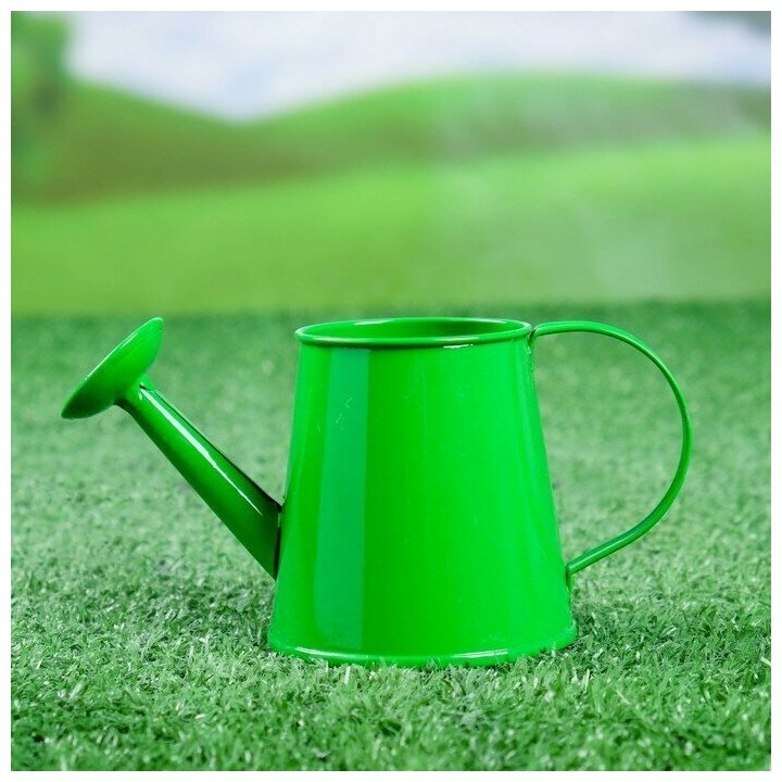 фото Кашпо "Лейка" 15*7*8 см зеленое 3924628