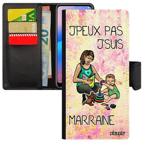 фото Модный чехол книжка на смартфон // huawei p30 lite // "не могу - стала крестной!" картинка мать, utaupia, светло-розовый