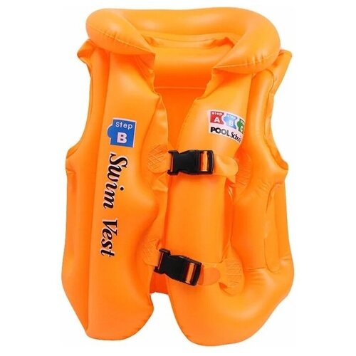 Жилет для купания средний оранжевый детский надувной спасательный жилет для плавания крылья ангела плавательный жилет для детей надувной 6 8 лет бирюзовый