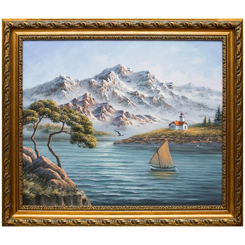 фото Картина маслом "горный пейзаж" гафиатуллин русская живопись