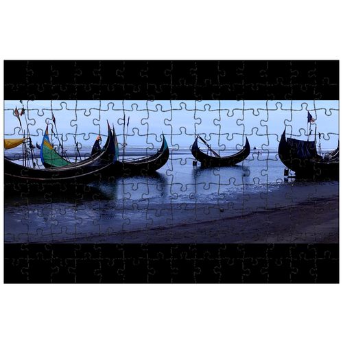 фото Магнитный пазл 27x18см."bangfladesh, рыбак, лодка" на холодильник lotsprints