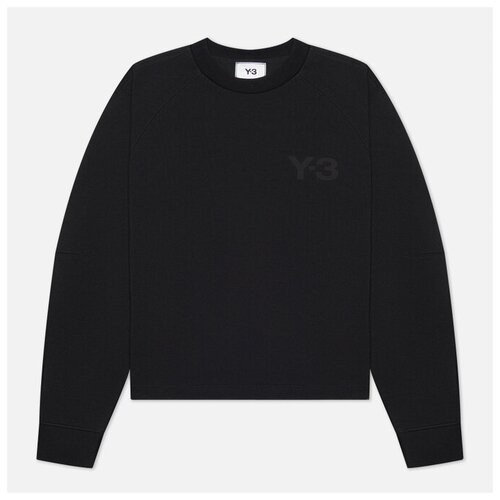 фото Женская толстовка y-3 classic chest logo crew neck чёрный , размер xxs