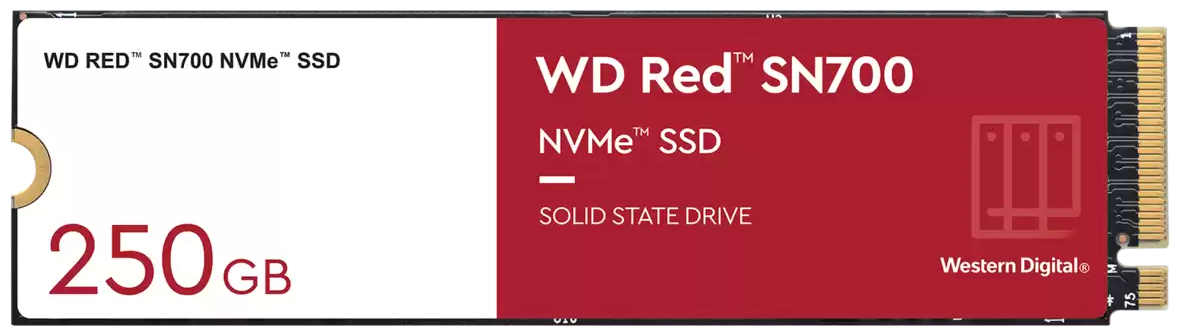 Накопитель SSD M.2 2280 Western Digital WDS250G1R0C WD Red SN700 250GB PCIe Gen 3 x 4 3100/1600MB/s IOPS 220K/180K MTTF 1.75M