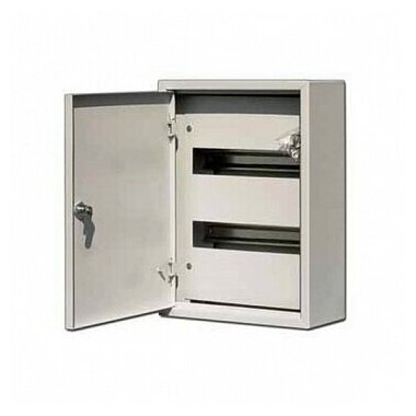 Распределительный шкаф ЩРН, 18 мод, IP31, навесной, сталь, серая дверь | код. 30207DEK | DEKraft (3шт. в упак.)
