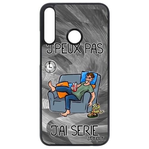 фото Яркий чехол на смартфон // huawei p40 lite e // "не могу - у меня сериал!" сезон надпись, utaupia, серый
