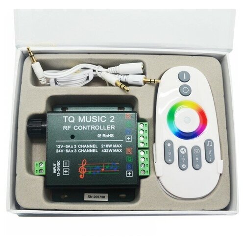 фото Музыкальный контроллер для rgb светодиодной ленты с радио сенсорным пультом белый led-profit