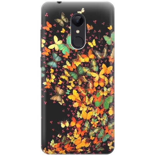 фото Re:pa накладка transparent для xiaomi redmi 5 с принтом "взрыв бабочек"