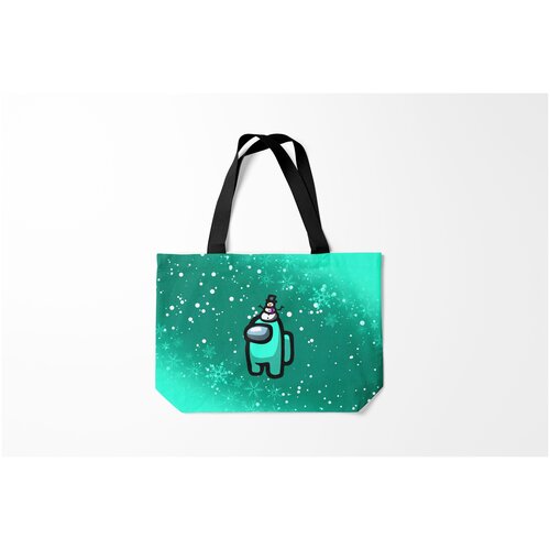 фото Сумка-шоппер / 46х35 см / геймерам / among us снежный burnettie