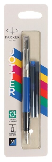 Parker 2096858 Ручка перьевая parker jotter original f60, blue ct (перо m)