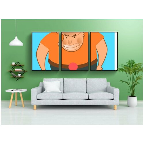 фото Набор модулных постеров для интерьера "парень, человек, сердитый" 60x90 см. в тубусе, без рамки lotsprints