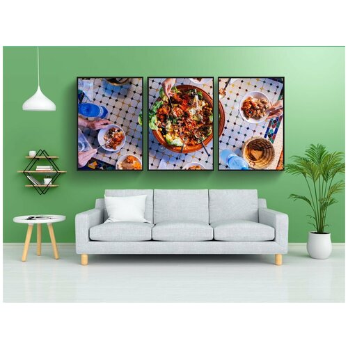 фото Набор модулных постеров для интерьера "еда, салат, завтрак" 60x90 см. в тубусе, без рамки lotsprints