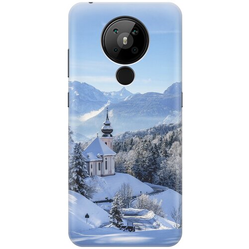 фото Силиконовый чехол на nokia 5.3 / нокиа 5.3 с принтом "заснеженные горы gosso