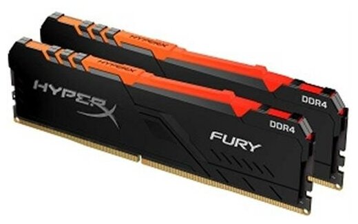 HyperX Модуль памяти DIMM DDR4 64Gb 2400Mhz 2x32768 Kingston HyperX Fury RGB Black HX424C15FB3AK264 3059700₽