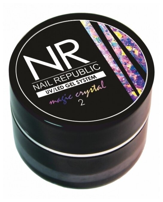 NAIL REPUBLIC MAGIC CRISTAL гель-краска С блестками №2 7ГР