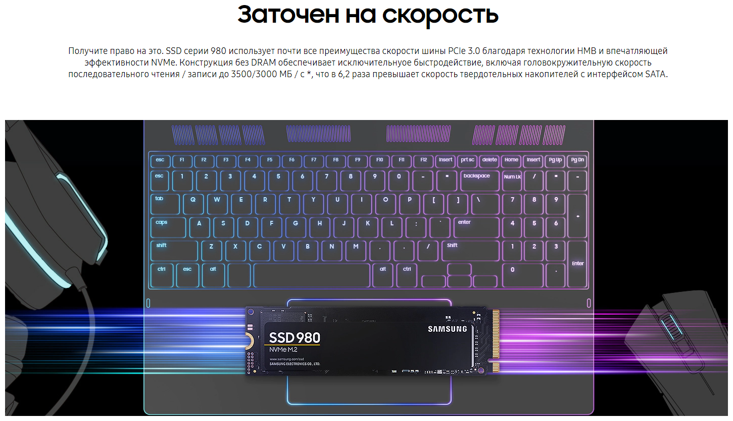 Твердотельный накопитель Samsung 980 PRO M.2 MZ-V8V500BW — фото 1