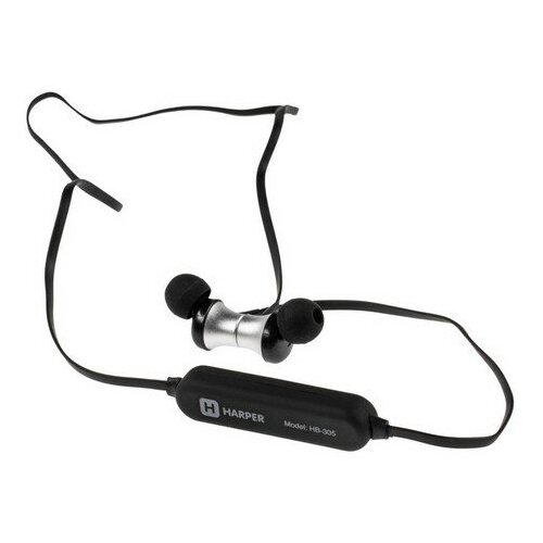 наушники bluetooth вкладыши HARPER HB-305 черный 135500₽