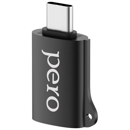 PERO OTG-адаптер AD02 USB 2.0 - USB Type-C (black) аксессуар pero ad02 otg microusb usb 2 0 black prad02mubk