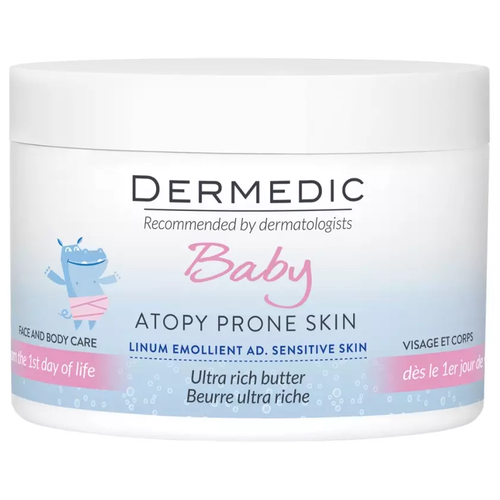 Dermedic Масло Linum Emollient Baby Atopy Prone Skin интенсивное липидовосполняющее с первого дня жизни, 225 мл, 225 г dermedic интенсивное липидовосполняющее масло для детей с 1 дня жизни baby atopy prone skin ultra rich butter 225 г dermedic linum emollient baby