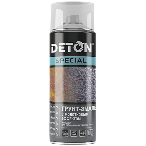 Грунт-эмаль Deton Special молотковая, шоколадно-коричневый, глянцевая, 520 мл, 1 шт. грунт эмаль deton special молотковая черный 520 мл 1 шт