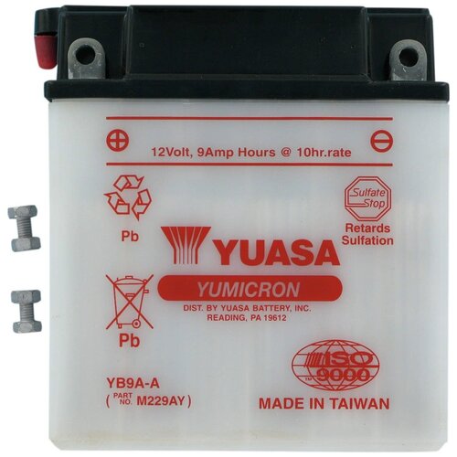 Yuasa Аккумулятор Yuasa YB9A-A 12В 9Ач 115CCA 135x75x155 мм Прямая (+-)