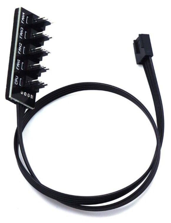 фото Адаптер подключения вентиляторов 40 см, PWM х5 с регулировкой оборотов, для компьютера