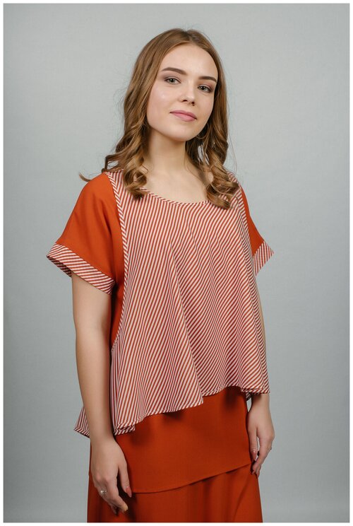 Блуза  Mila Bezgerts, размер 94, оранжевый