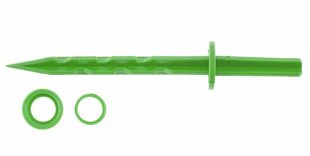 PALISAD Колышек 20 см, с кольцом для крепления пленки, 10 шт в упаковке, зеленый Palisad - фотография № 2