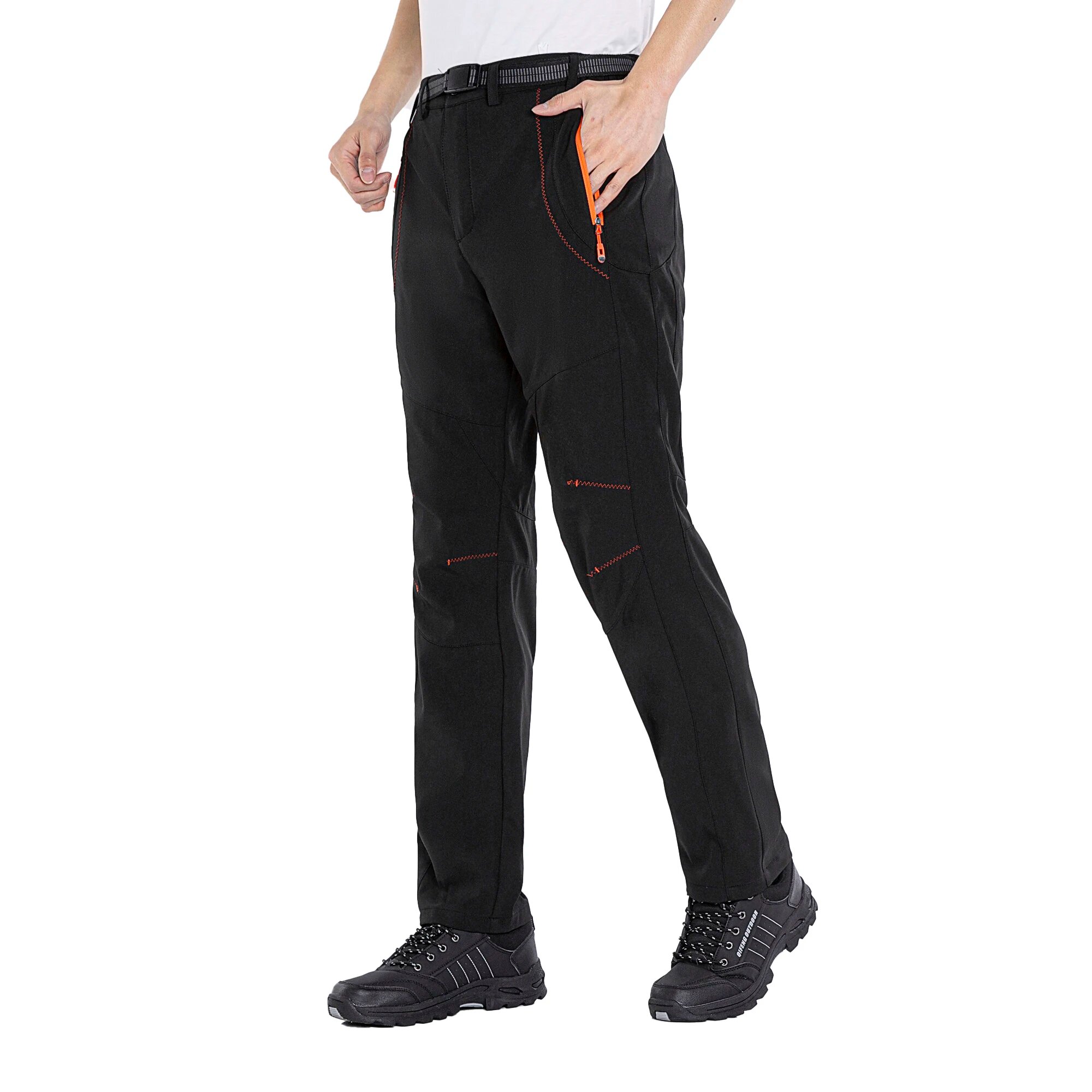 LNGXO мужские походные брюки из нейлона 4XL, Men Black